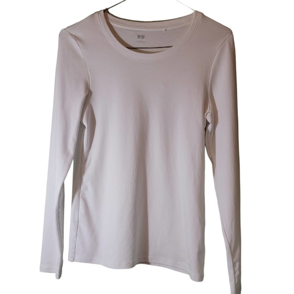 Essential Top Womens Sz Small Cottagecore White Long Sleeve Crew Neck Basic - Picture 1 of 4